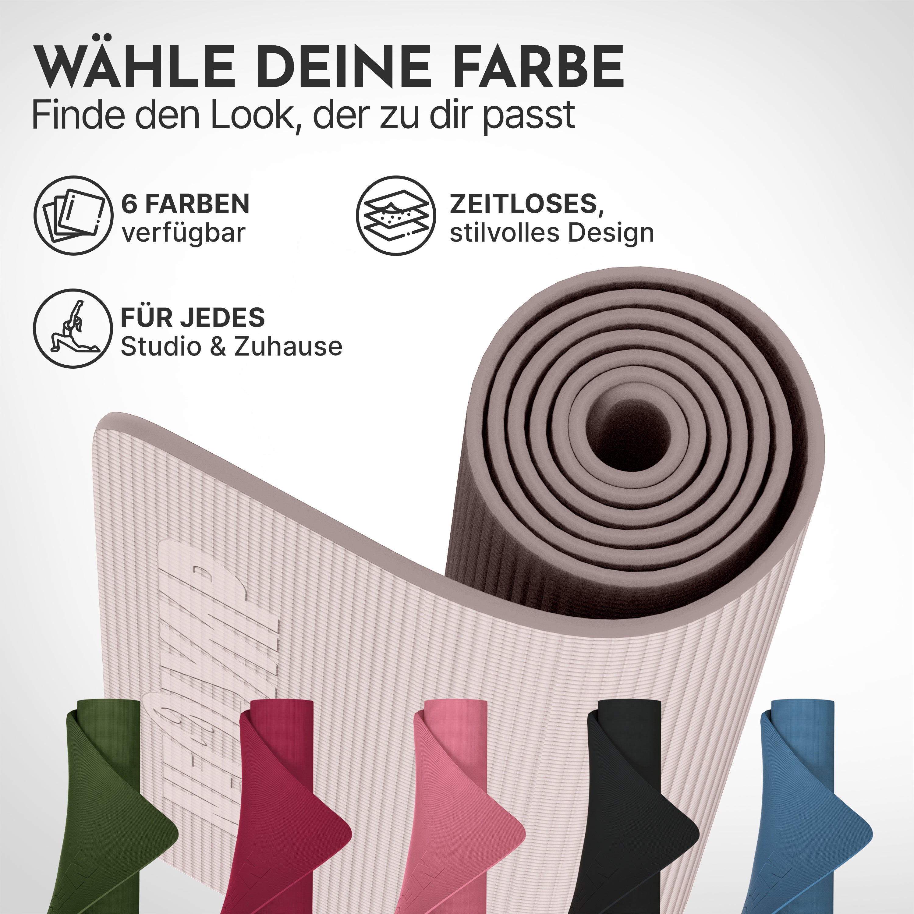 Premium Yogamatte – ideal für Yoga, Pilates & Gymnastik