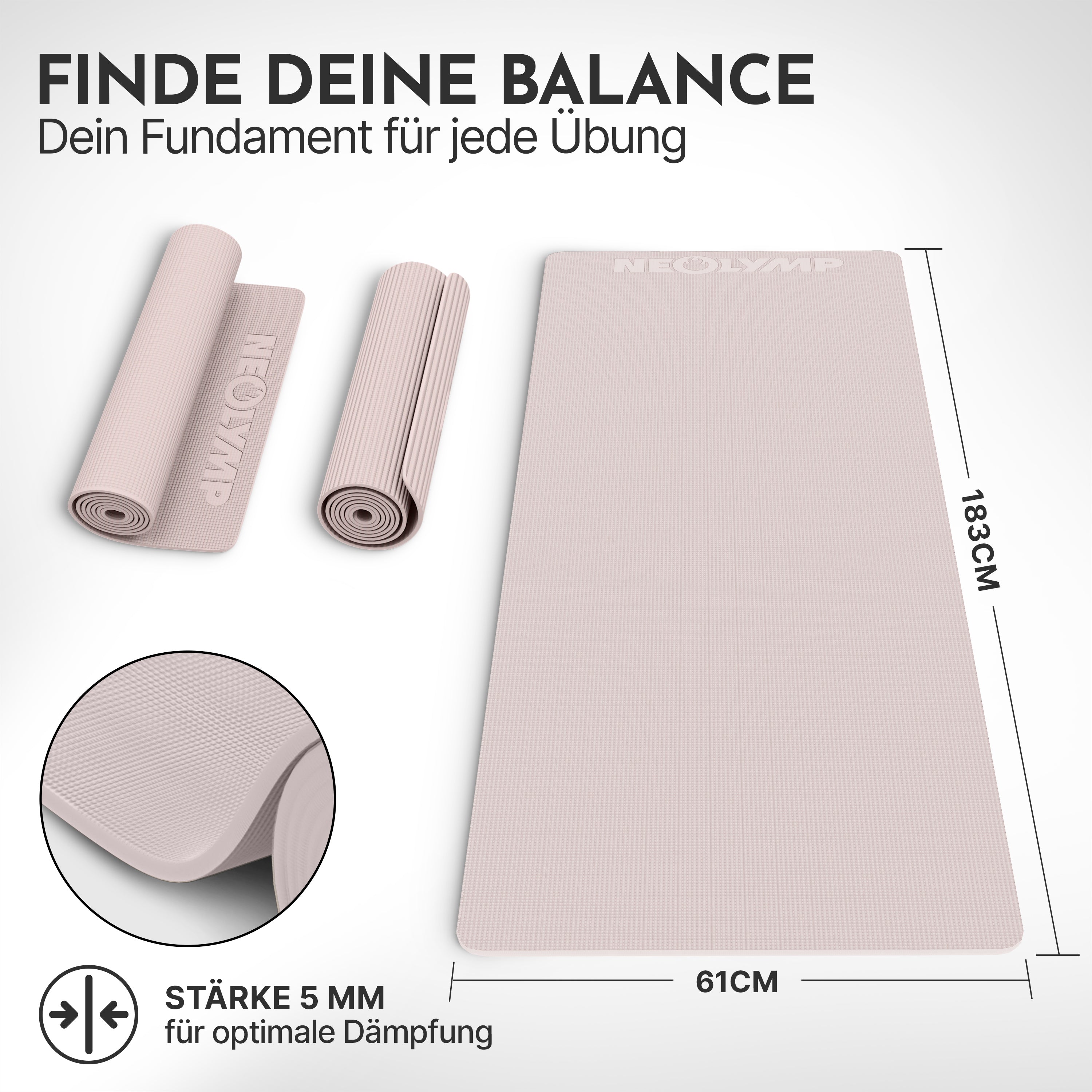 Premium Yogamatte – ideal für Yoga, Pilates & Gymnastik