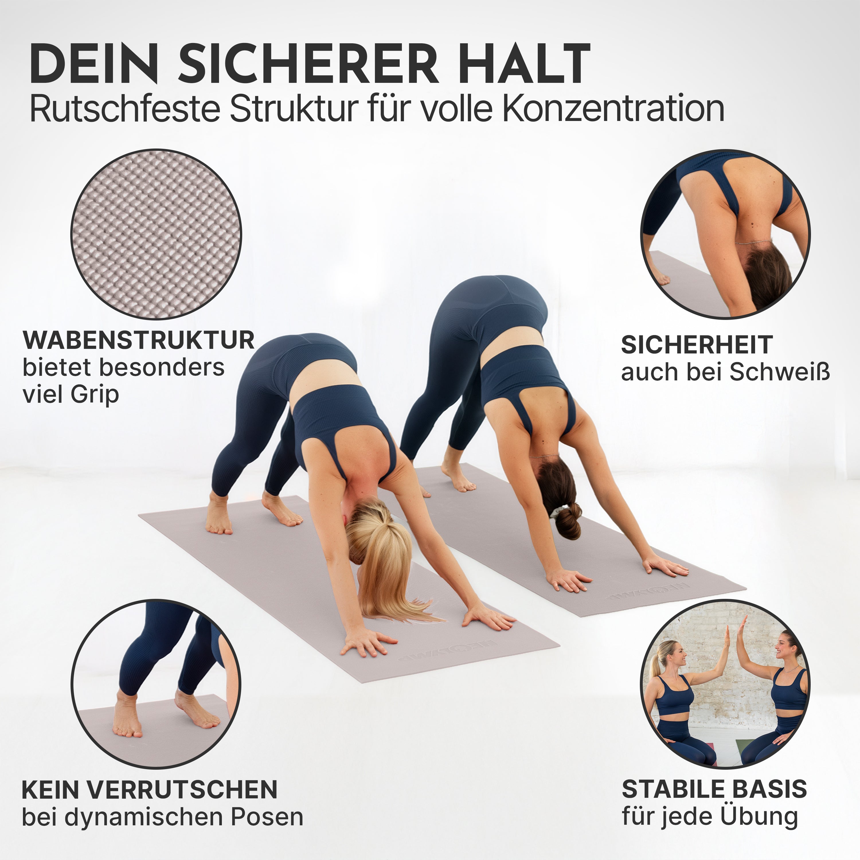 Premium Yogamatte – ideal für Yoga, Pilates & Gymnastik