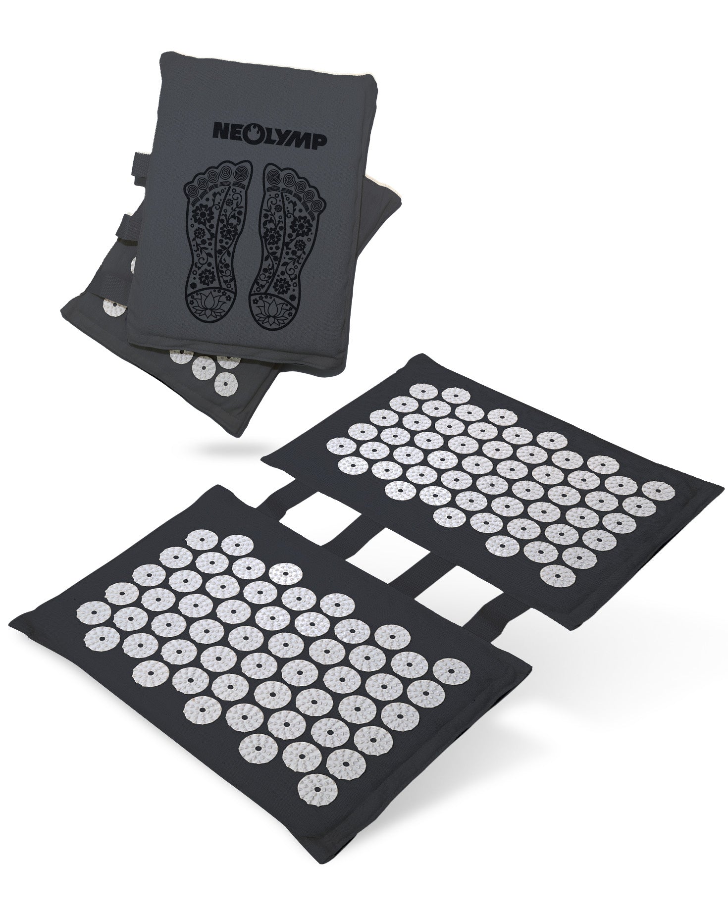 Akupressur Fußmatte – Grau-Anthrazit (B‑Ware)