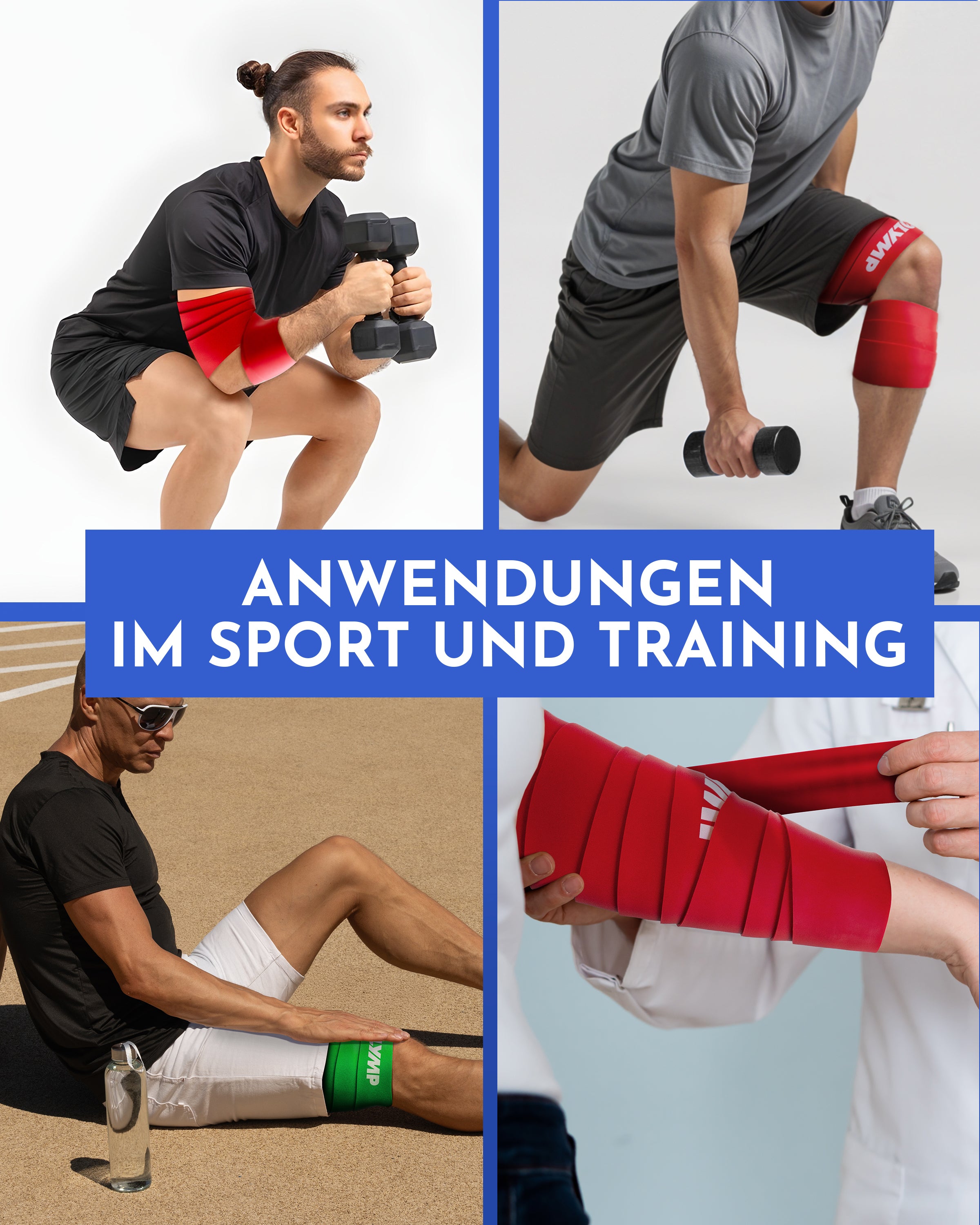 Flossbänder Set (lang und kurz) – Rot (B‑Ware)