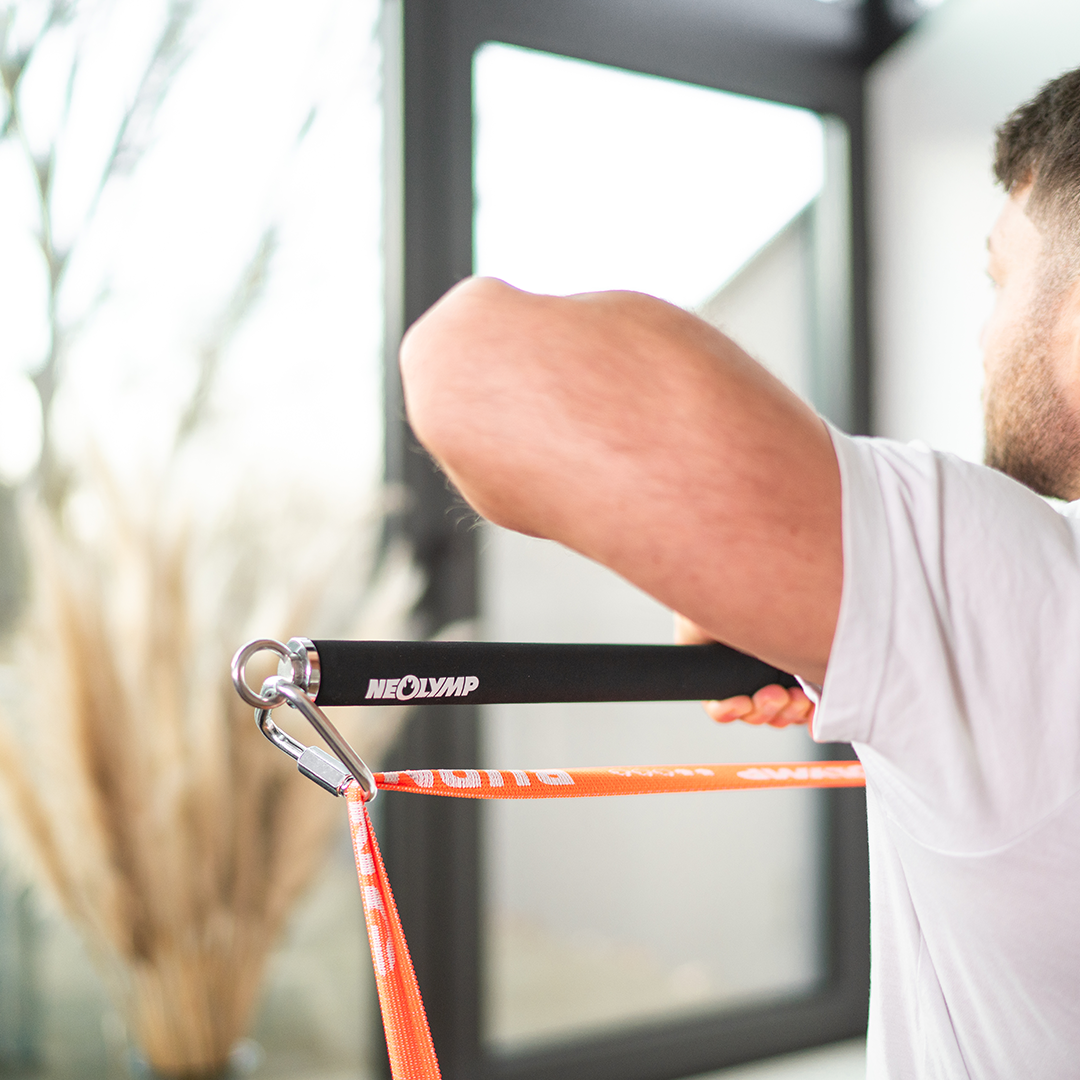 Fitnessbänder-Allround-Set mit gratis Bänderstange & über 400 Übungen - - Fitnessbänder von NEOLYMP | Fitnessequipment und Sportartikel