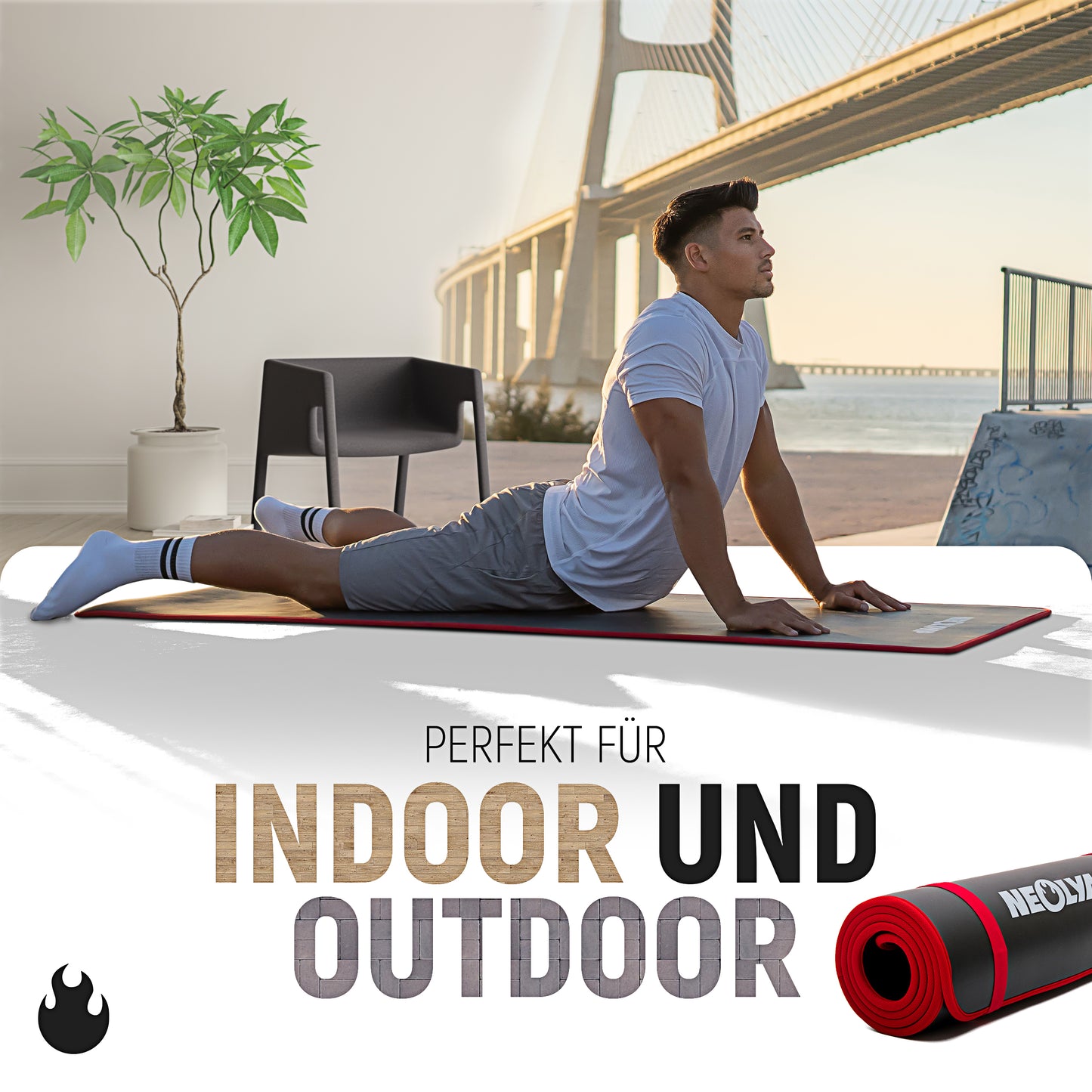 Fitness mat - extra thick and non-slip