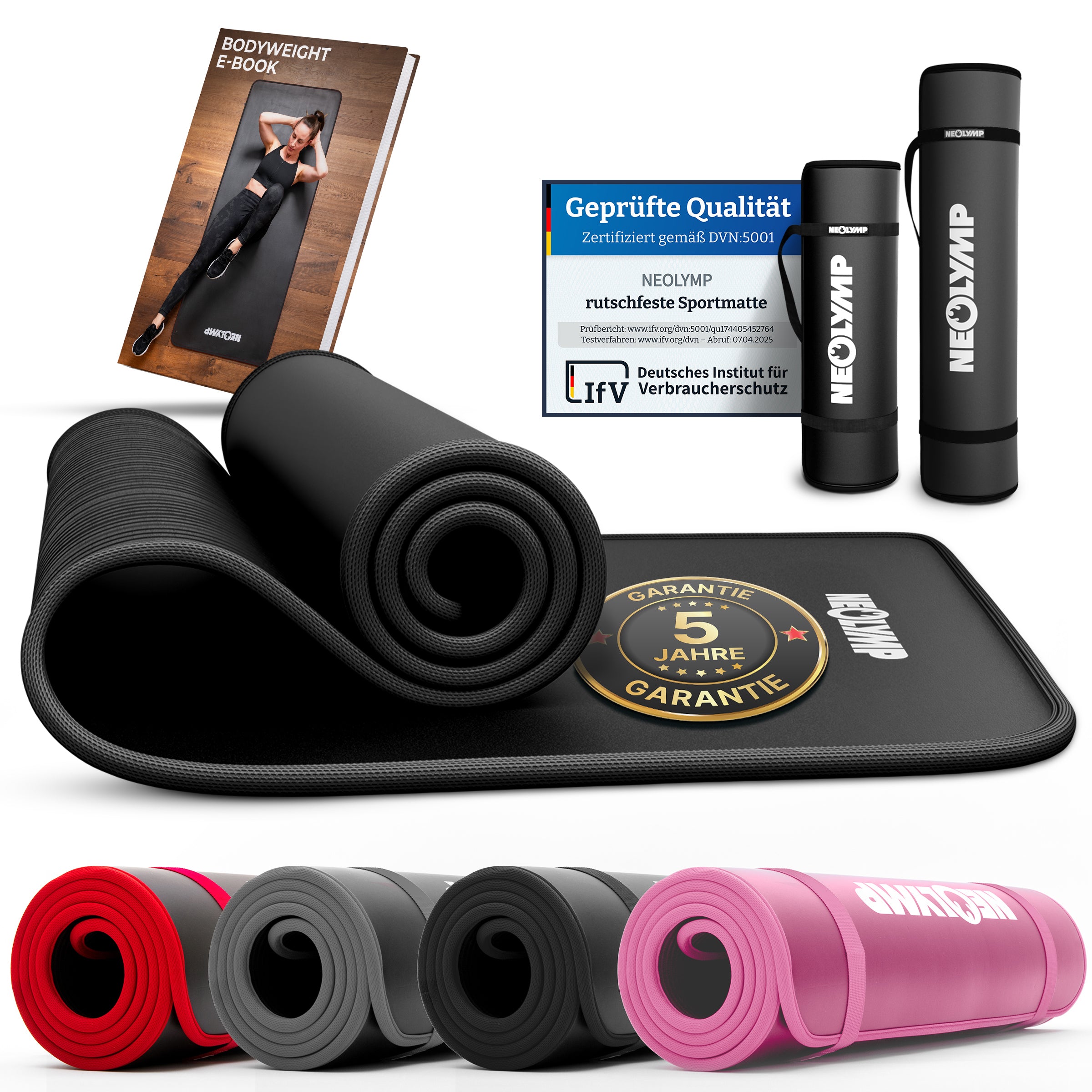 NEOLYMP Fitness Mat | Extra thick, non-slip & comfortable