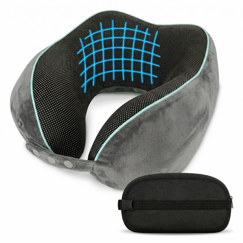Reise-Nackenkissen - mit 360°-Kopfstütze und Memory Foam - - Recovery & Akupressur von NEOLYMP | Fitnessequipment und Sportartikel