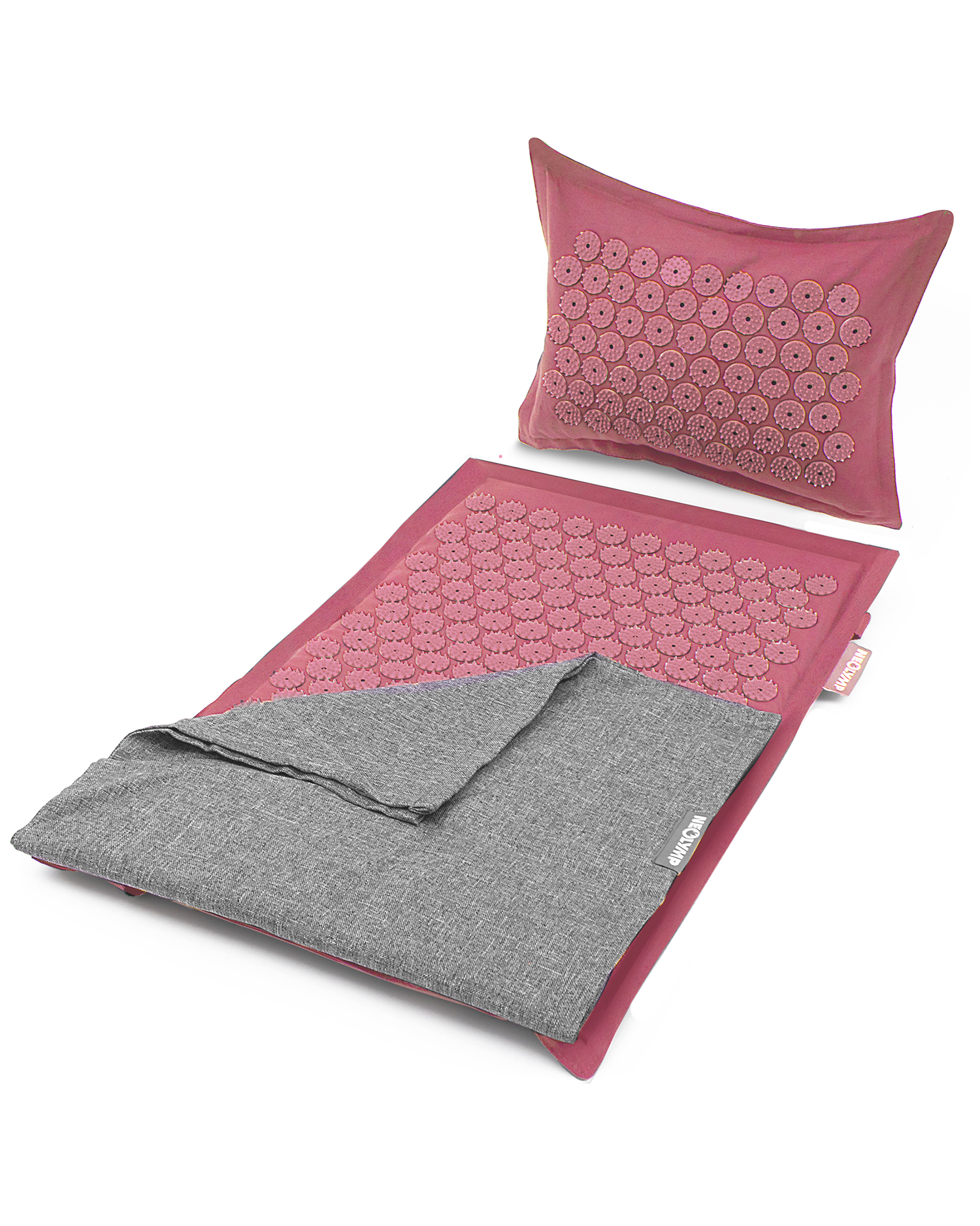 Akupressurmatte mit Kissen inkl. Stuhlbefestigung & Tragefunktion – Lavendel (B‑Ware)