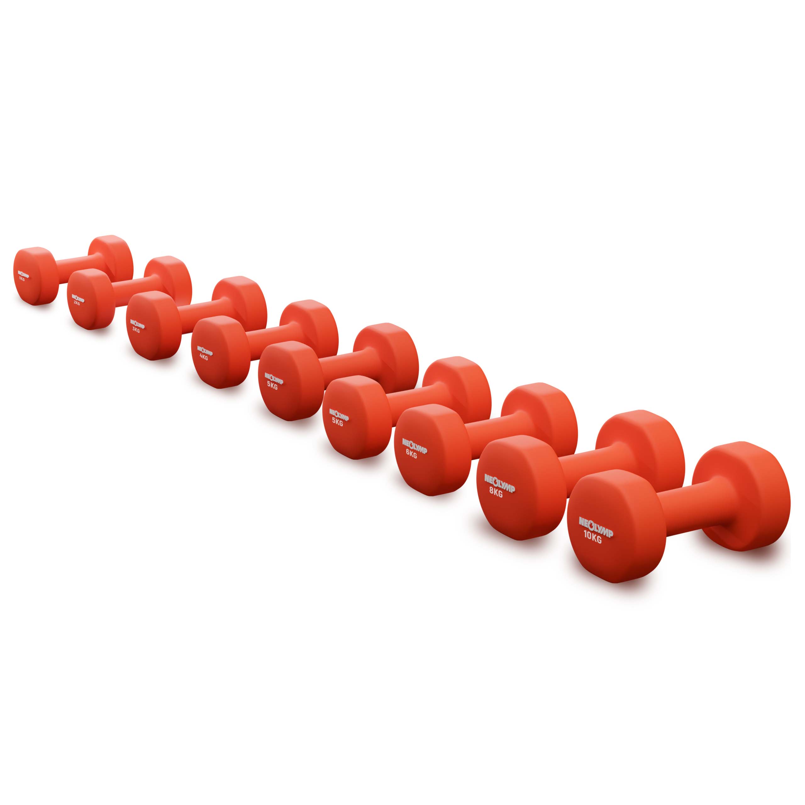 Set of 2 neoprene dumbbells (red)