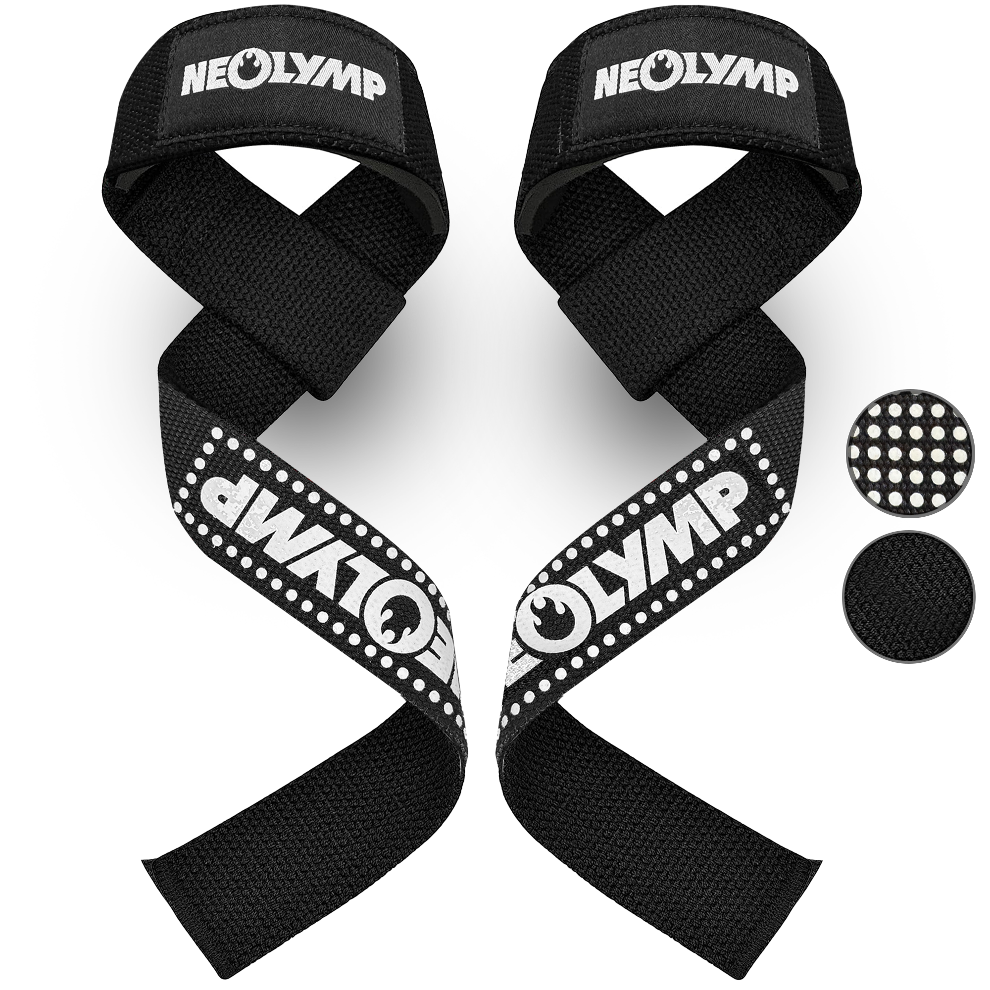 Zughilfen gepolstert – schwarz mit Silikon (B‑Ware)